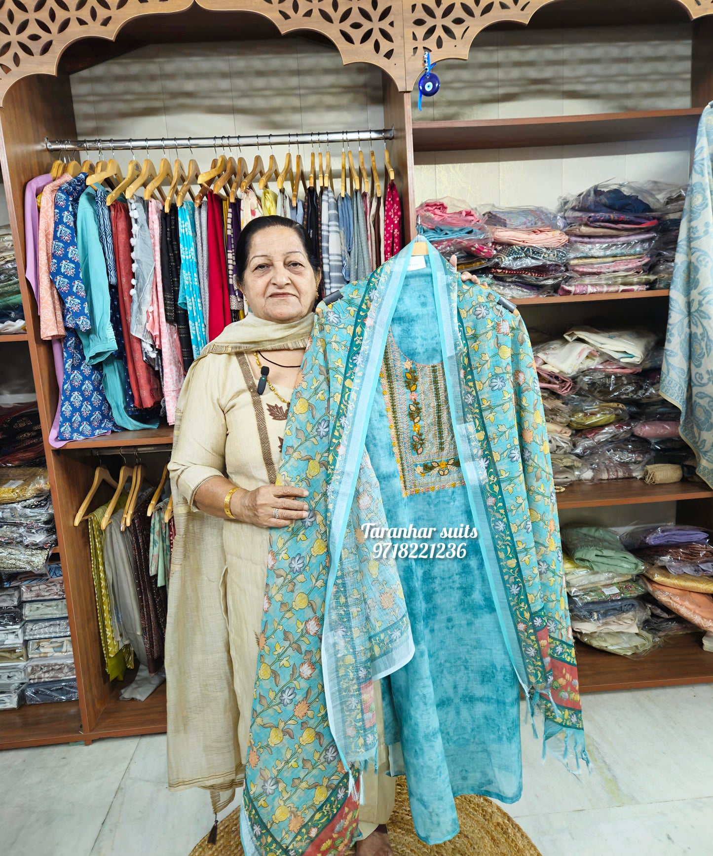 French Knot Work Jamdani Suit For Women And Ladies