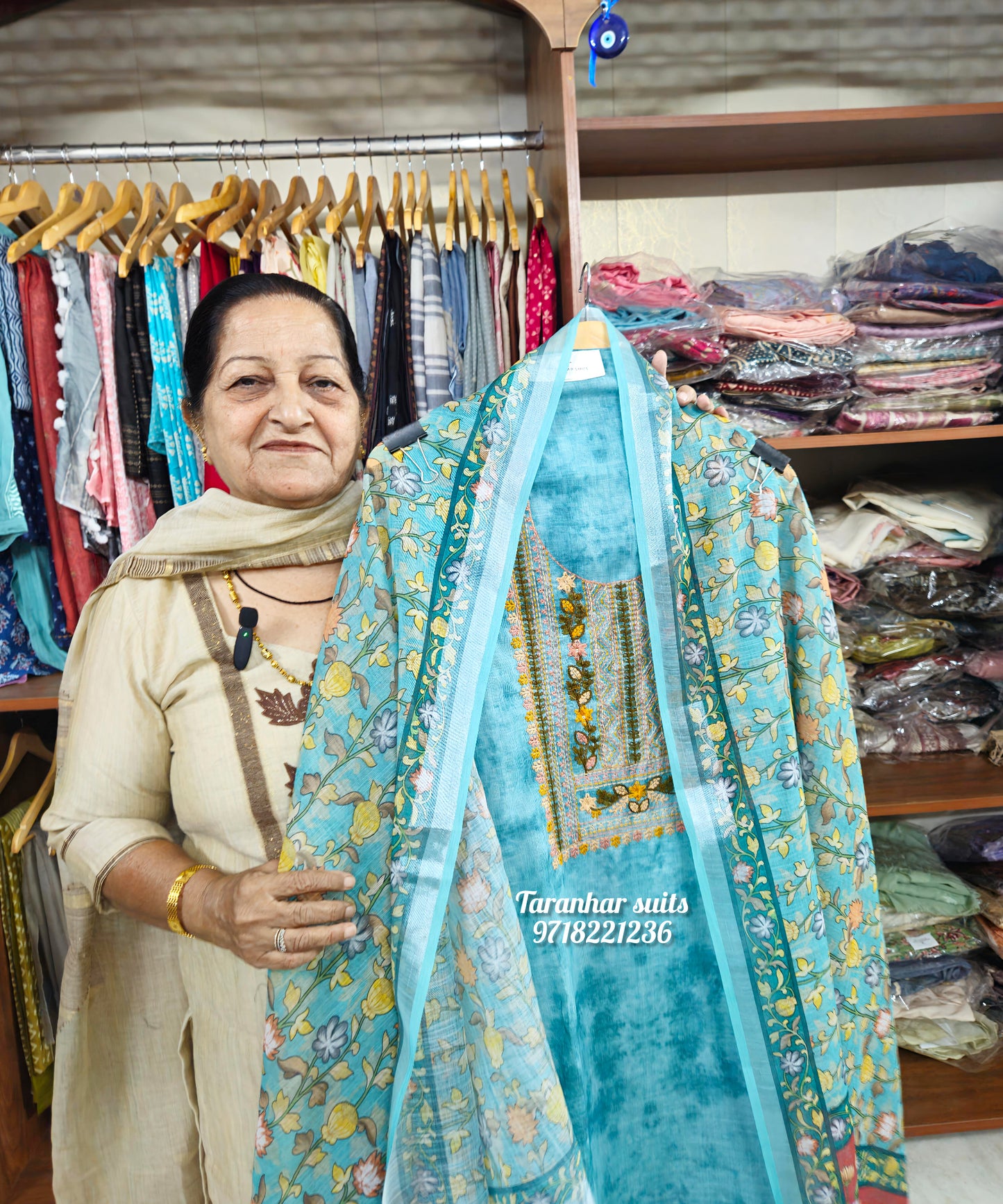French Knot Work Jamdani Suit For Women And Ladies