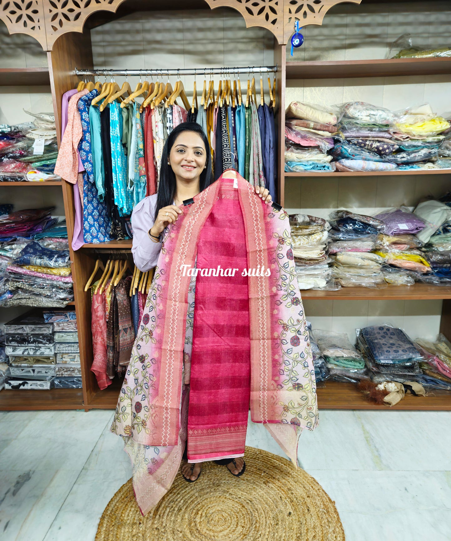 Cotton Silk Suit Set For Women's