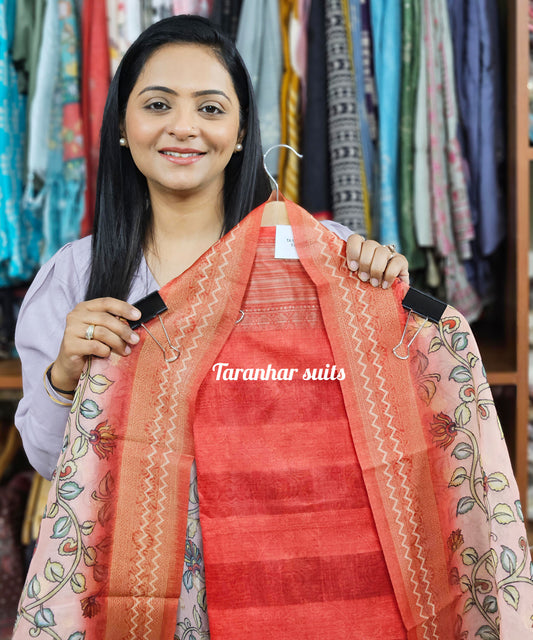 Women Cotton Silk Suit