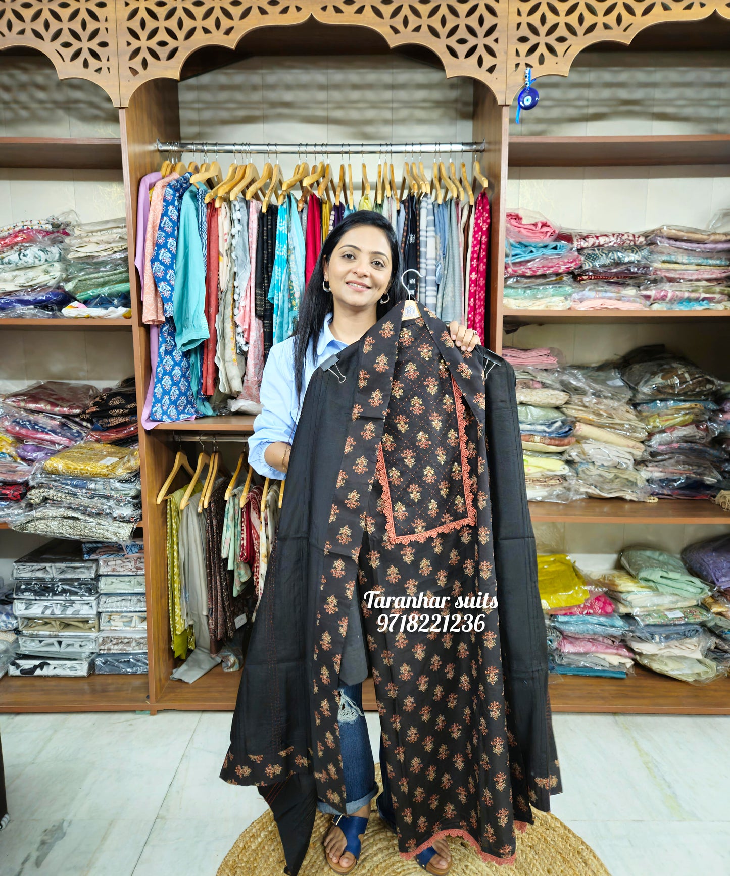 Exclusive Mulcotton Suit-Black