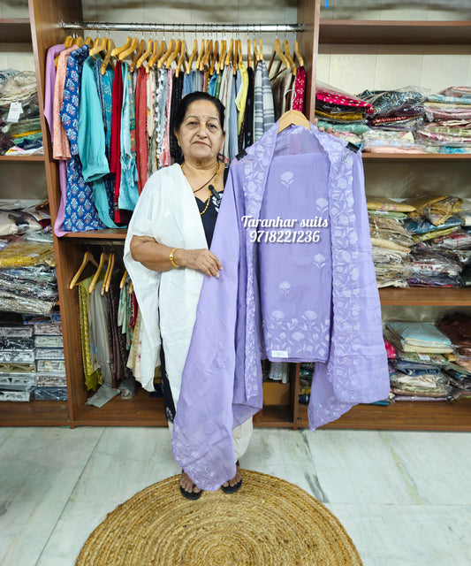 Cutwork Embroidery Designer Mulcotton Suits