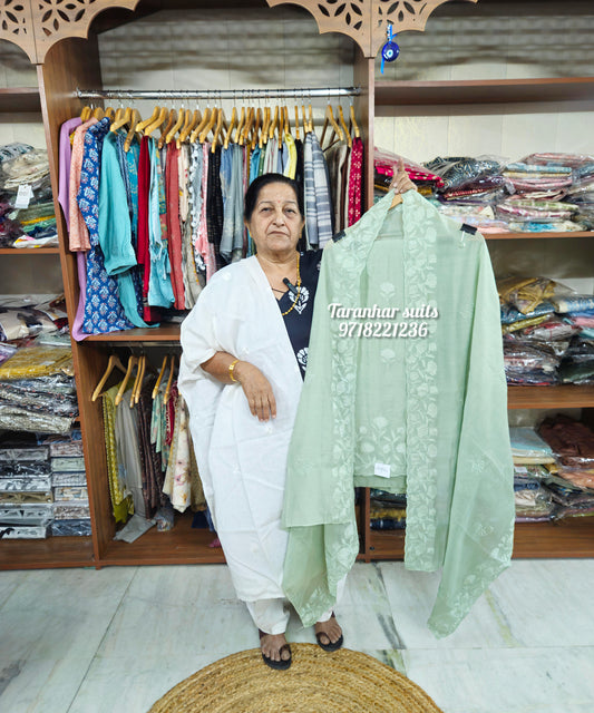 Designer Cutwork Embroidery Mulcotton Suit
