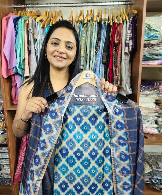 Maheshwari Suits With Block Prints