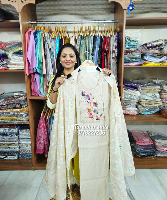 Handwoven Jamdani 3-Pcs Suit Set