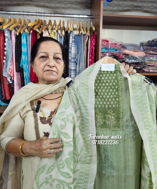 Jamdani Weaving & Hand Embroidery Suits For Women